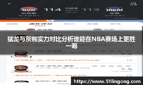 猛龙与灰熊实力对比分析谁能在NBA赛场上更胜一筹